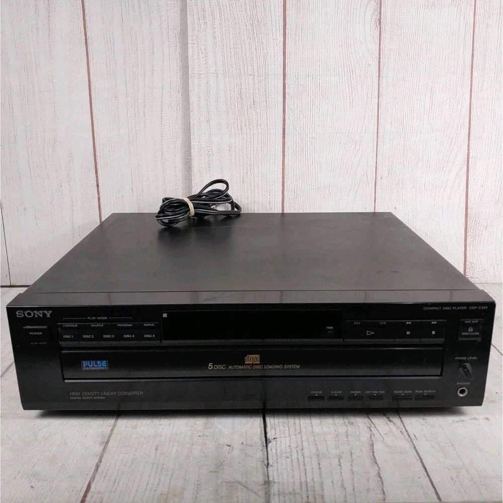 VINTAGE - Sony CDP-C325 5 Disc CD Changer - Carousel CD Player - TESTED WORKING